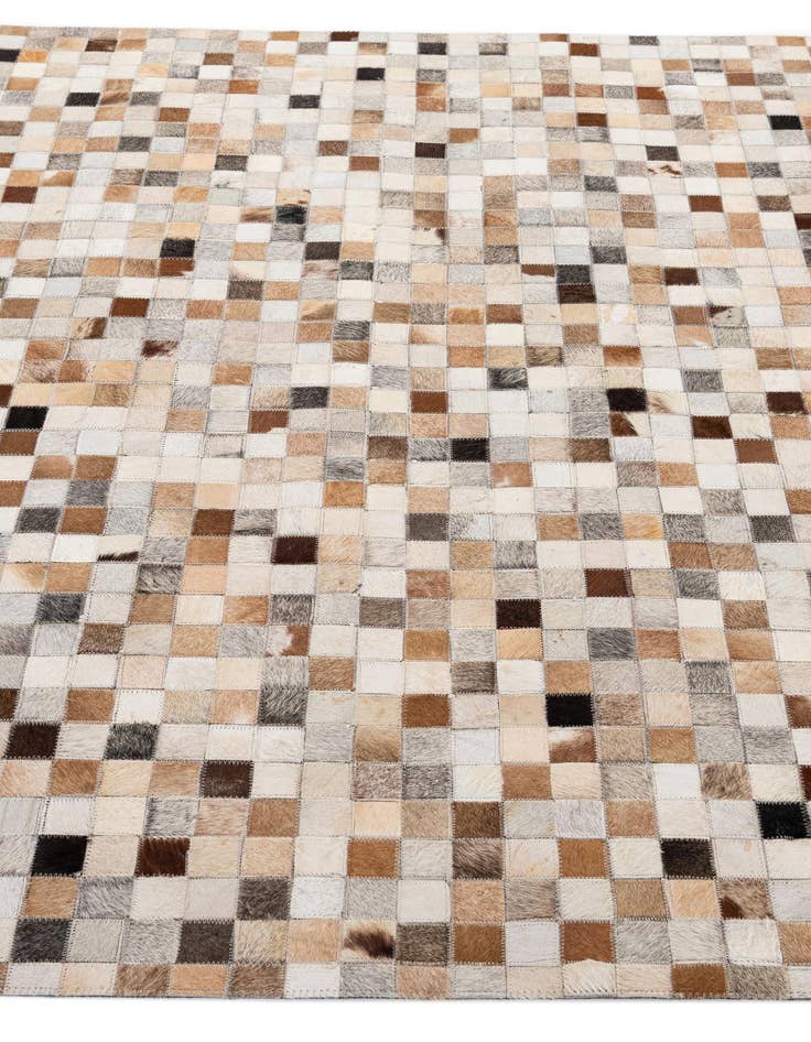 Detail image of 5' 1 x 8' 1 Cowhide - Patchwork Rug
