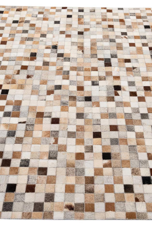 Detail image of 5' 1 x 8' 1 Cowhide - Patchwork Rug