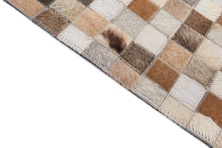 Detail image of 5' 1 x 8' 1 Cowhide - Patchwork Rug
