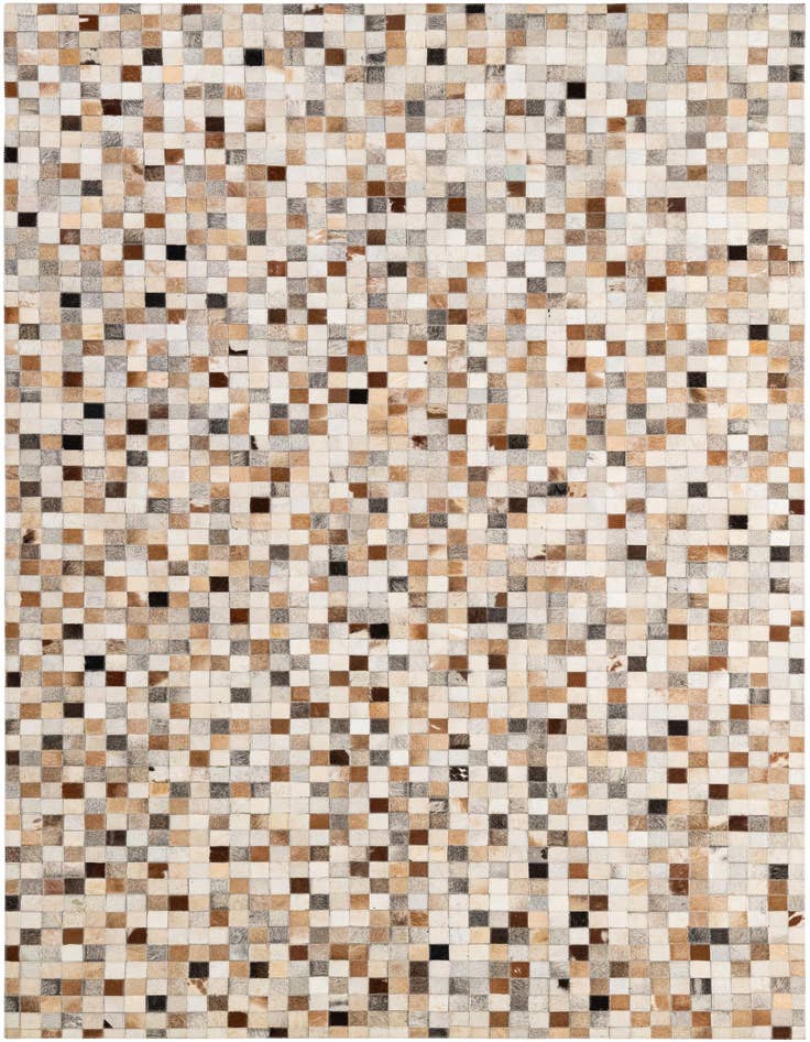 Detail image of 5' 1 x 8' 1 Cowhide - Patchwork Rug