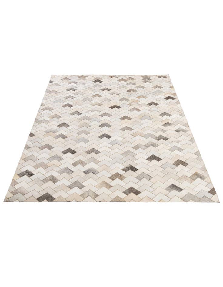 Detail image of 5' 2 x 8' Cowhide - Patchwork Rug