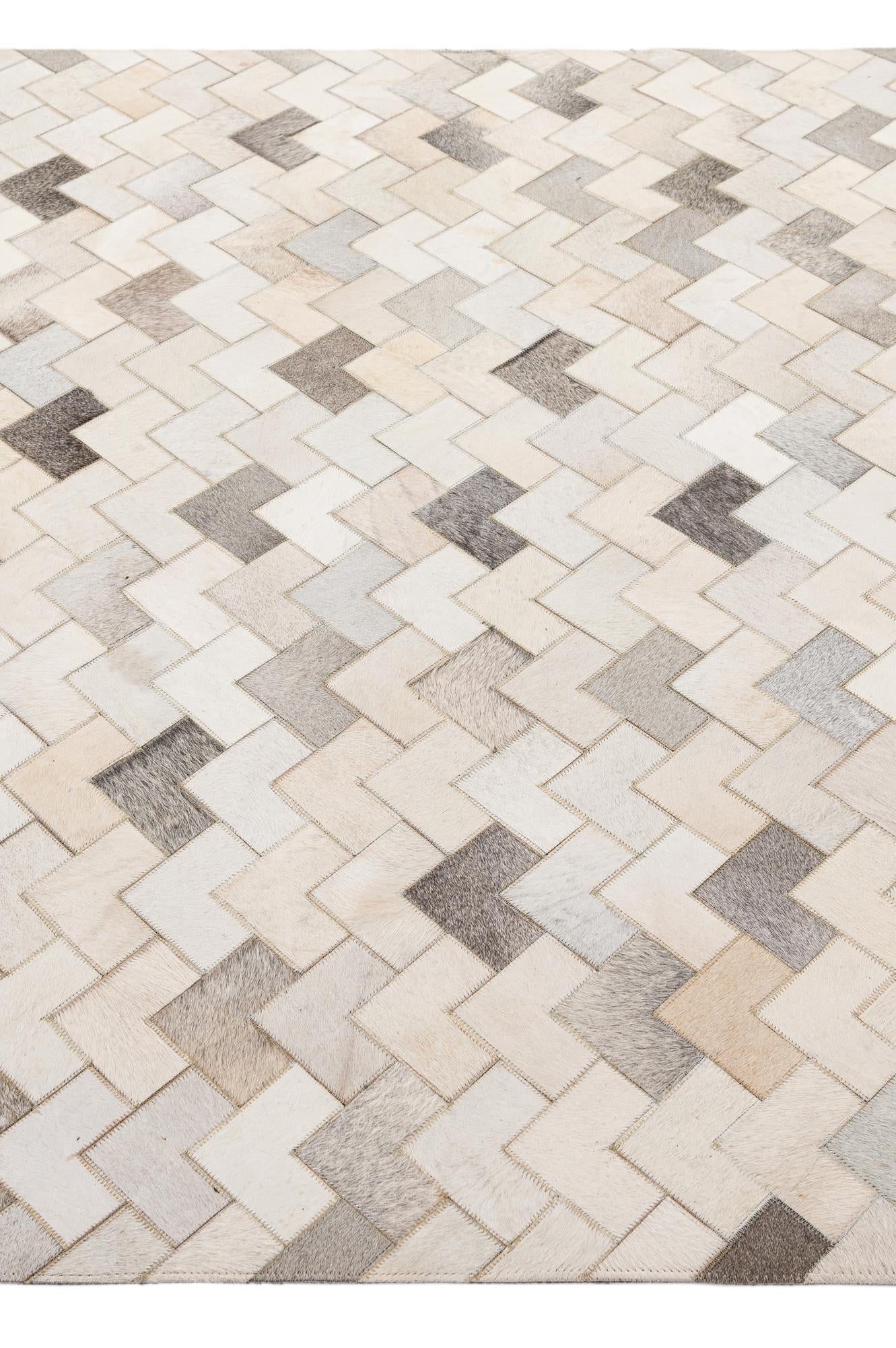 5' 2 x 8' Cowhide - Patchwork Rug