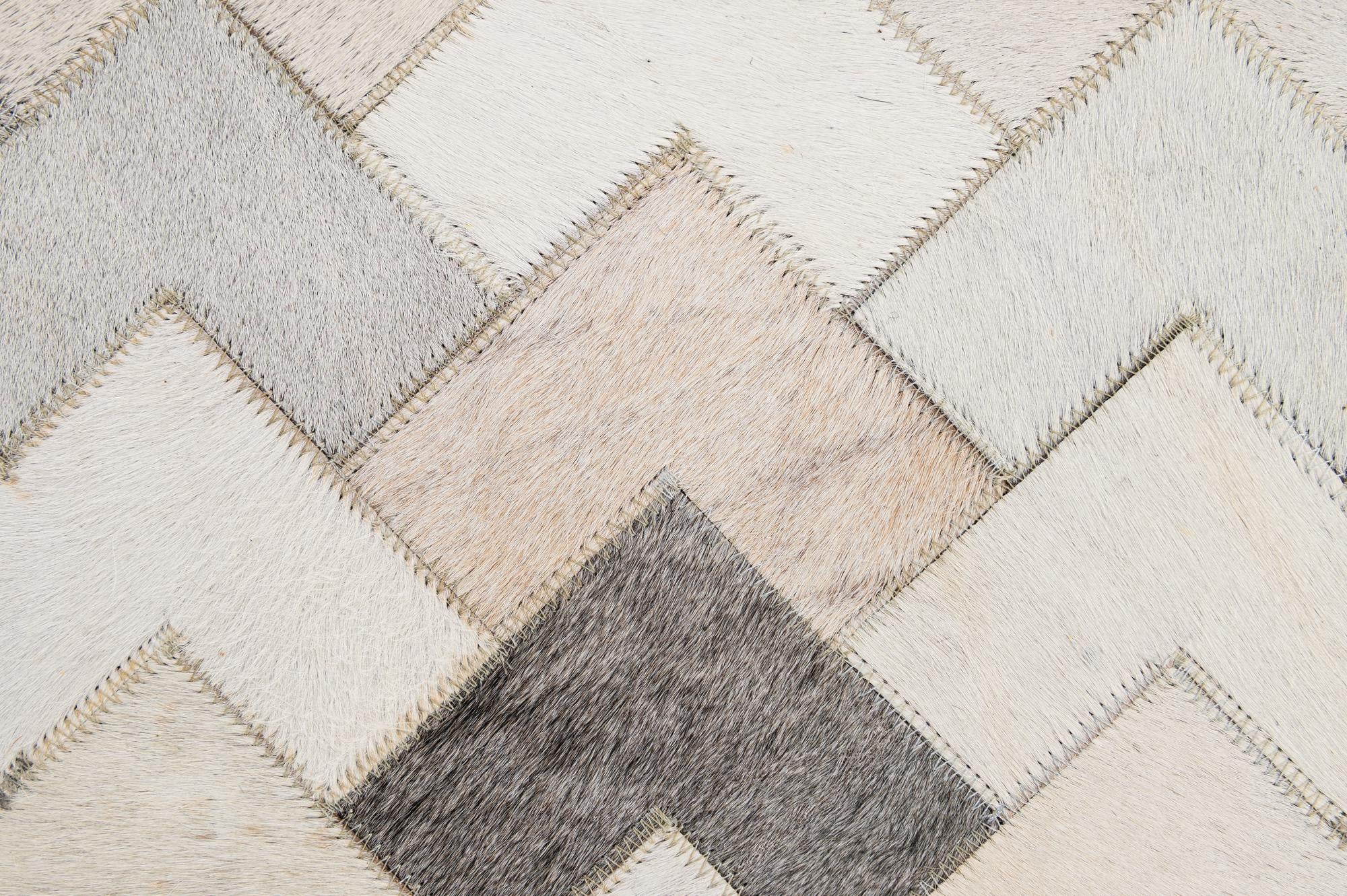 5' 2 x 8' Cowhide - Patchwork Rug