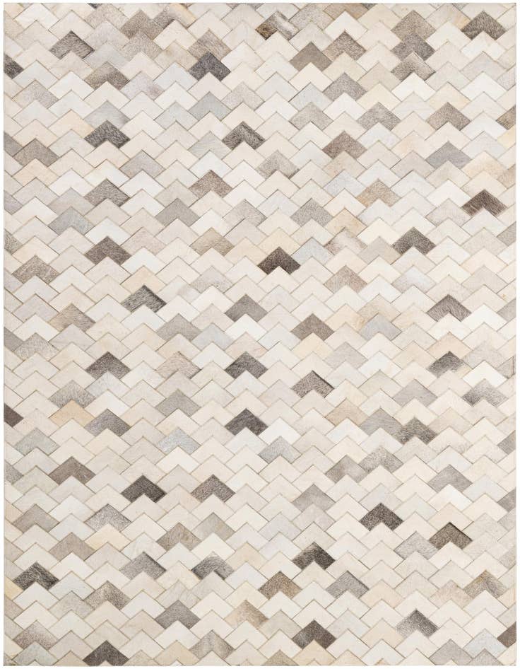 Detail image of 5' 2 x 8' Cowhide - Patchwork Rug