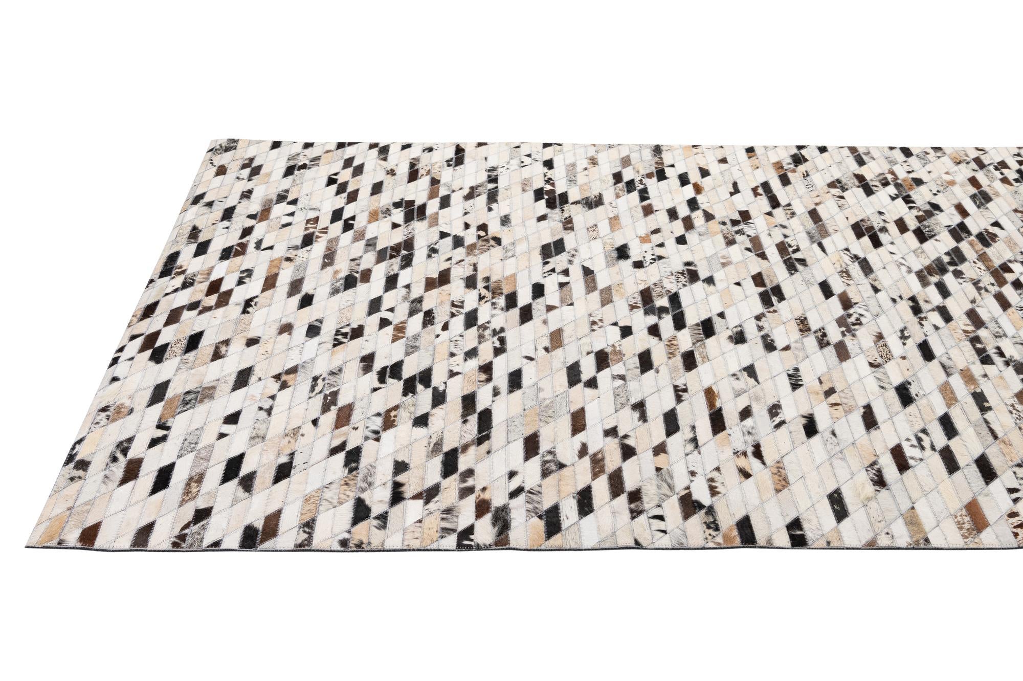 5' 1 x 7' 10 Cowhide - Patchwork Rug