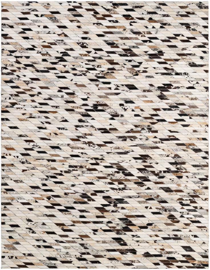 Detail image of 5' 1 x 7' 10 Cowhide - Patchwork Rug