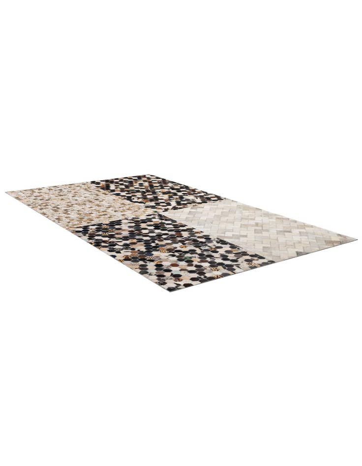 Detail image of 4' 11 x 8' 1 Cowhide - Patchwork Rug