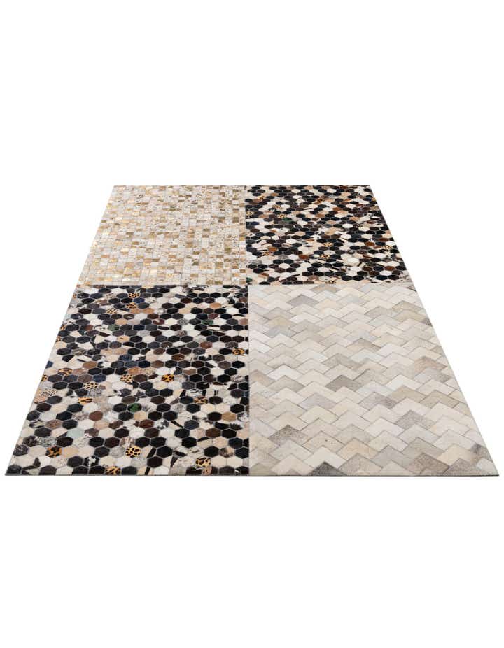 4' 11 x 8' 1 Cowhide - Patchwork Rug