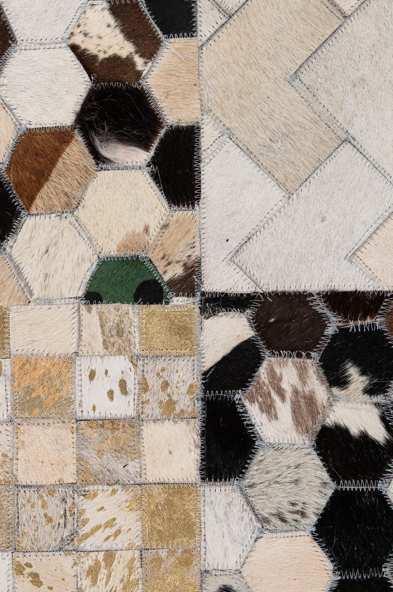 4' 11 x 8' 1 Cowhide - Patchwork Rug