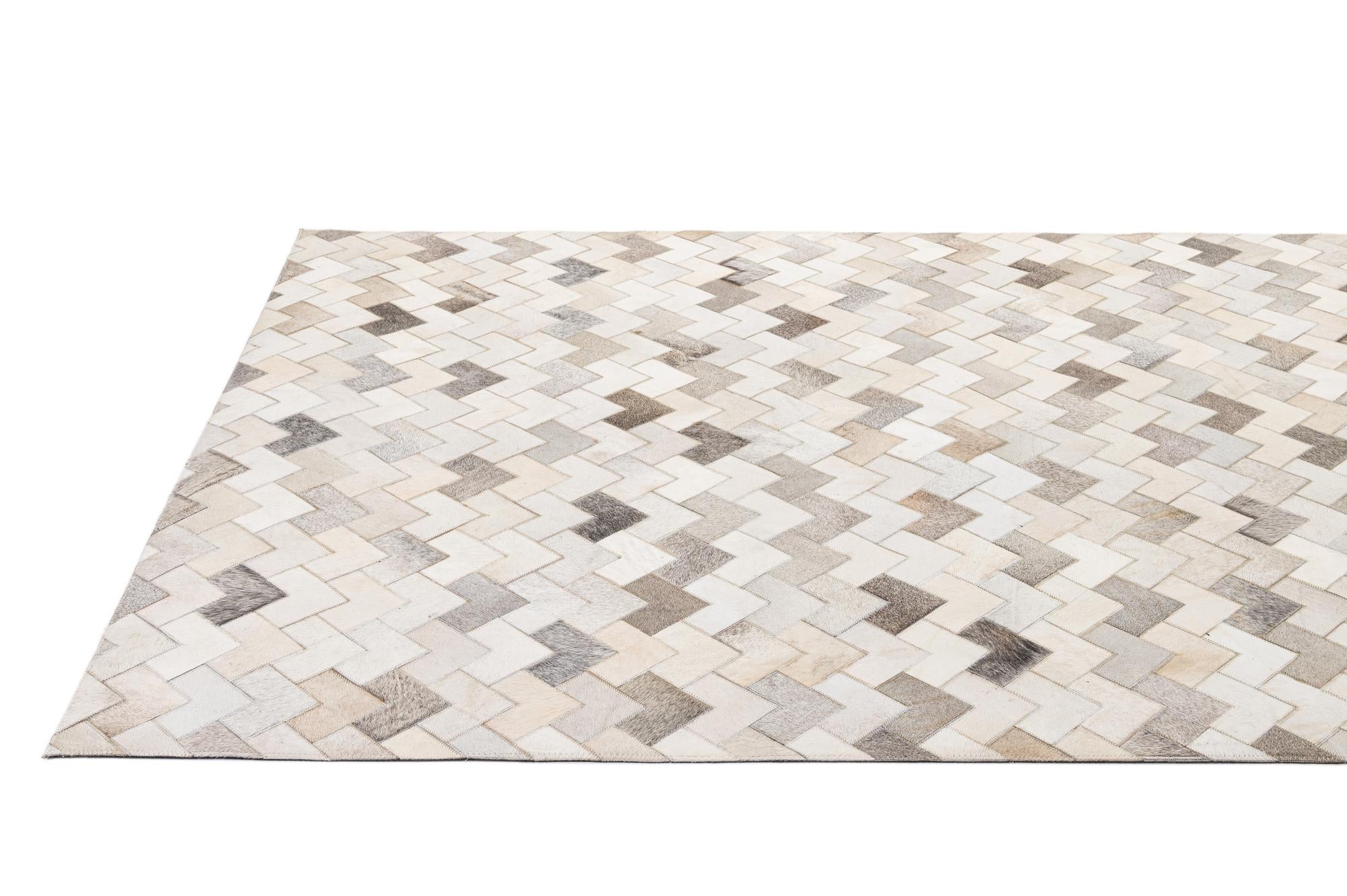 5' 3 x 7' 11 Cowhide - Patchwork Rug