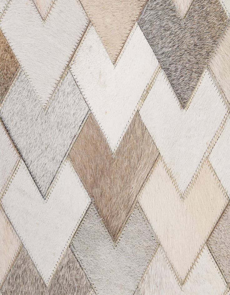 Detail image of 5' 3 x 7' 11 Cowhide - Patchwork Rug
