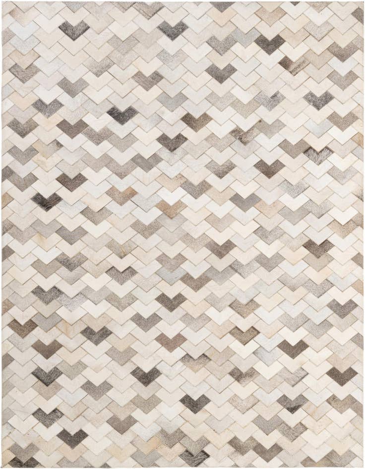 Detail image of 5' 3 x 7' 11 Cowhide - Patchwork Rug