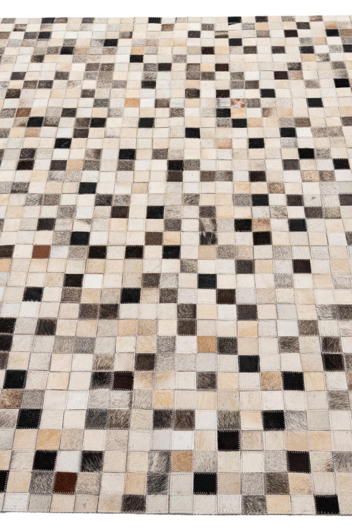 4' 11 x 8' 2 Cowhide - Patchwork Rug