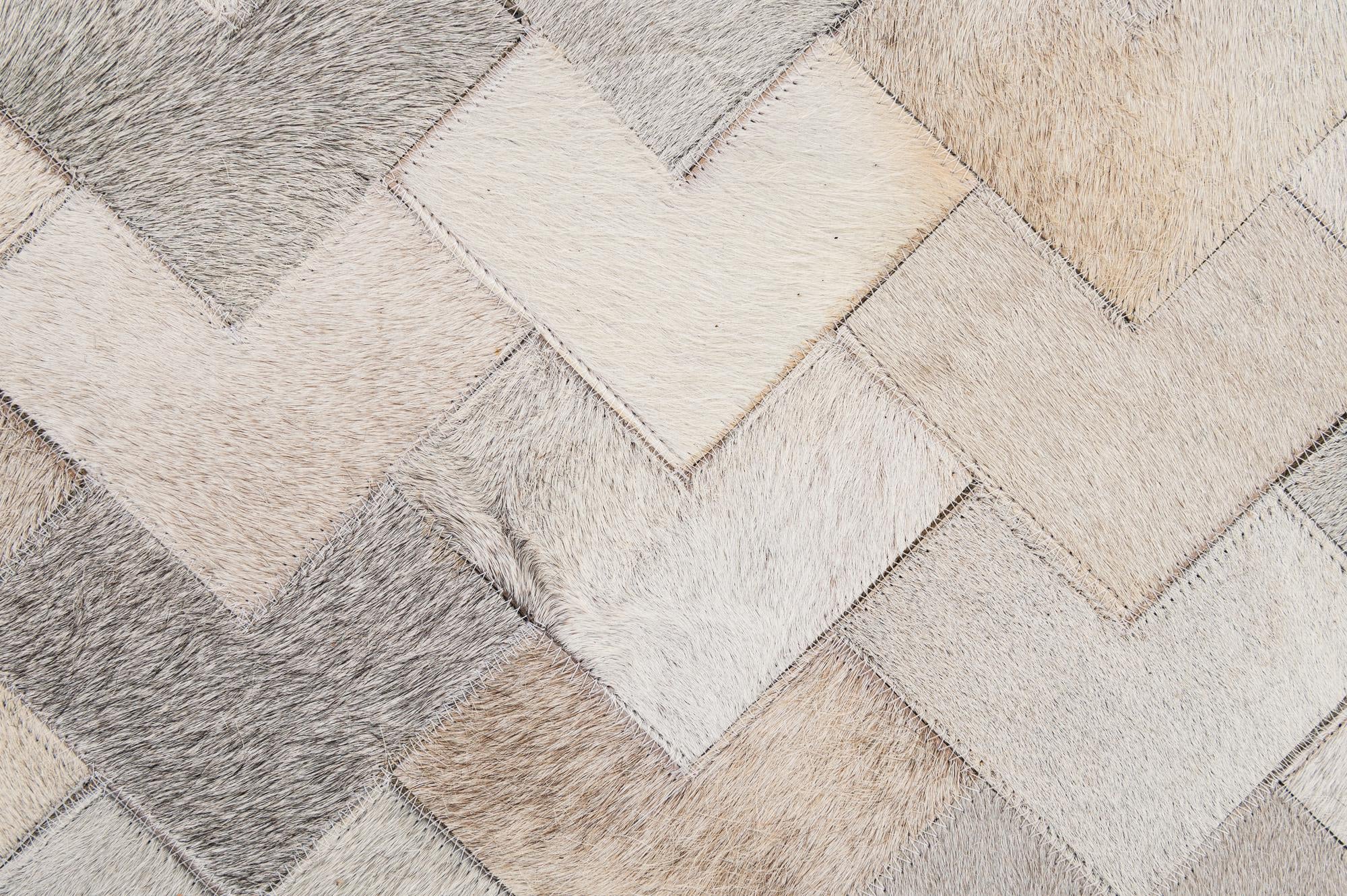 5' 3 x 8' 1 Cowhide - Patchwork Rug