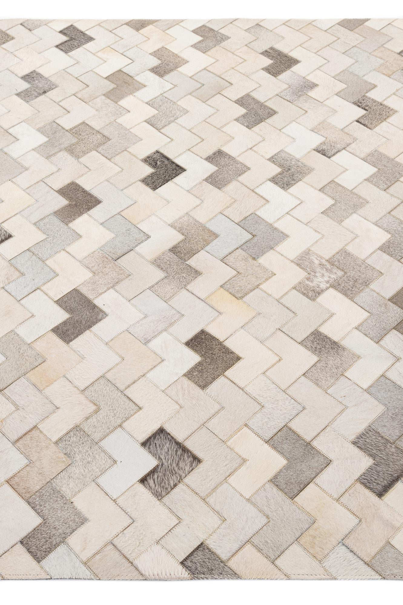 5' 3 x 7' 11 Cowhide - Patchwork Rug