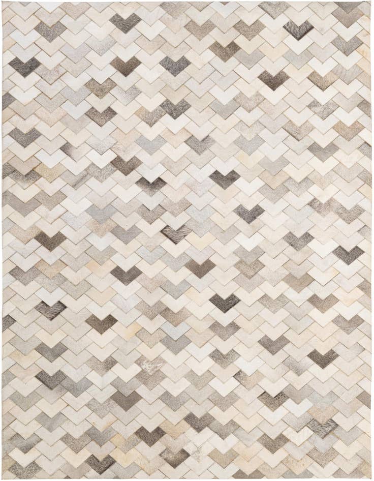 Detail image of 5' 3 x 7' 11 Cowhide - Patchwork Rug
