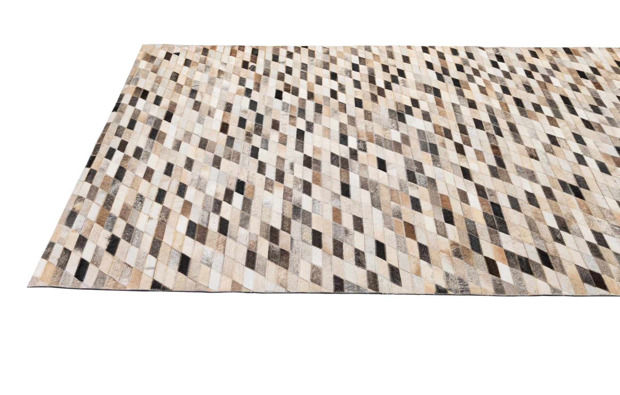5' 1 x 7' 10 Cowhide - Patchwork Rug