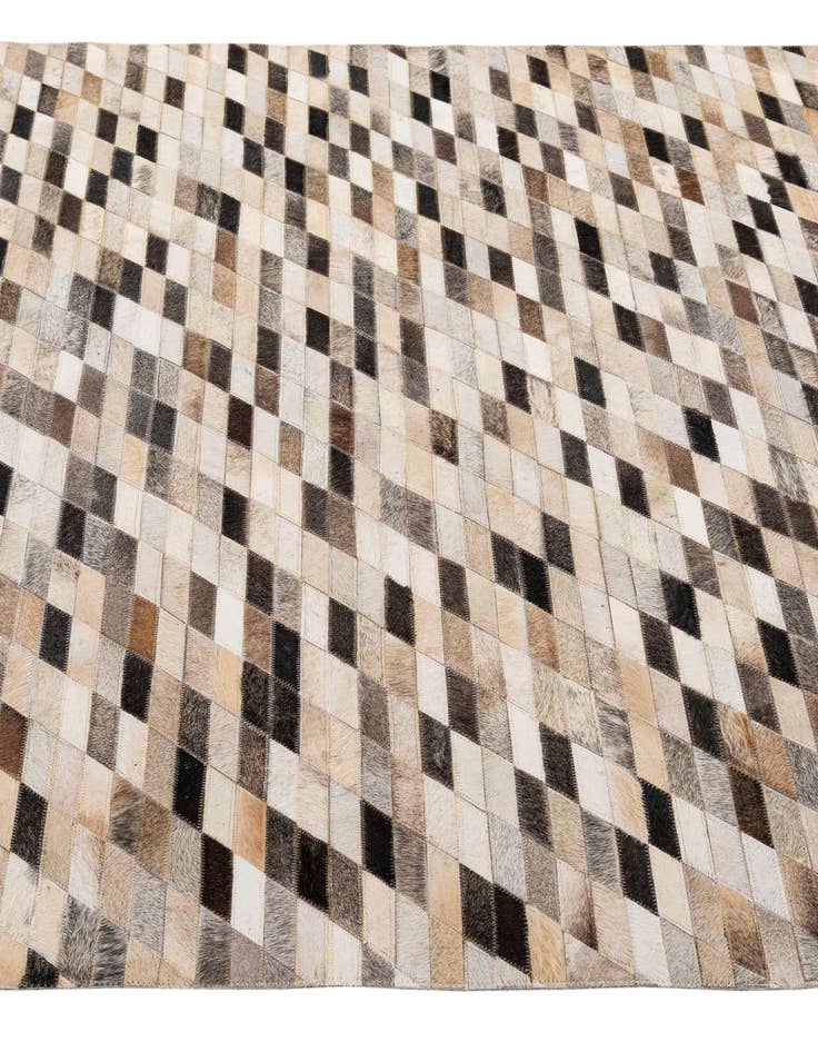 Detail image of 5' 1 x 7' 10 Cowhide - Patchwork Rug