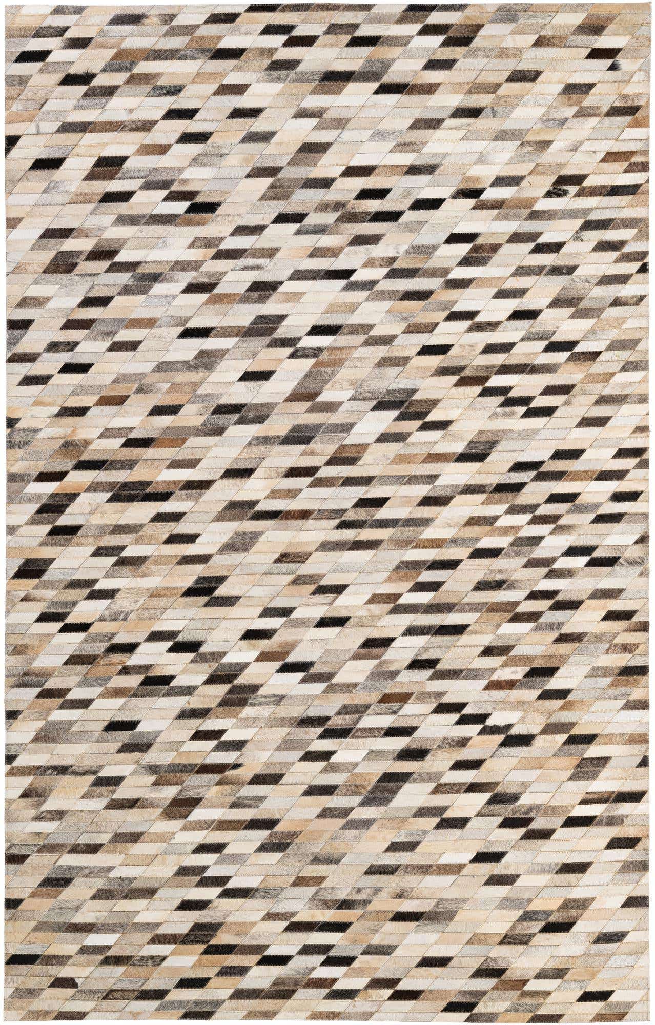 5' 1 x 7' 10 Cowhide - Patchwork Rug