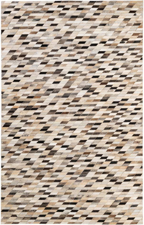 Detail image of 5' 1 x 7' 10 Cowhide - Patchwork Rug