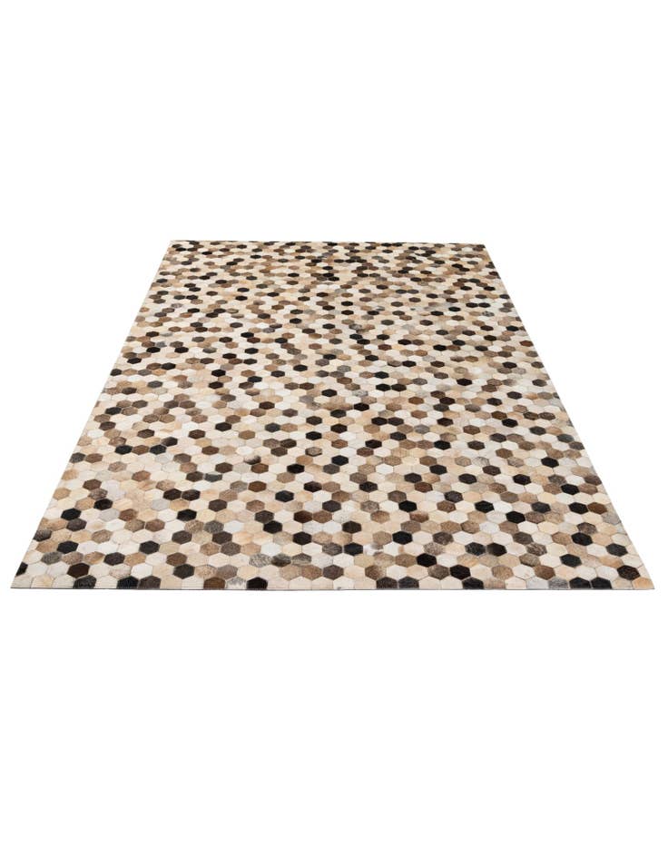 Detail image of 5' 1 x 8' Cowhide - Patchwork Rug