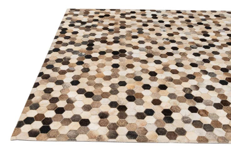 Detail image of 5' 1 x 8' Cowhide - Patchwork Rug