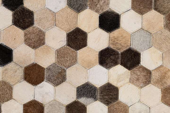 5' 1 x 8' Cowhide - Patchwork Rug