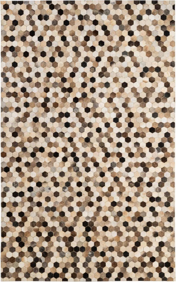 Detail image of 5' 1 x 8' Cowhide - Patchwork Rug