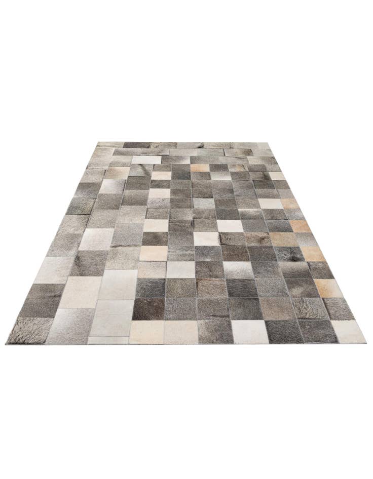 Detail image of 5' x 8' Cowhide - Patchwork Rug