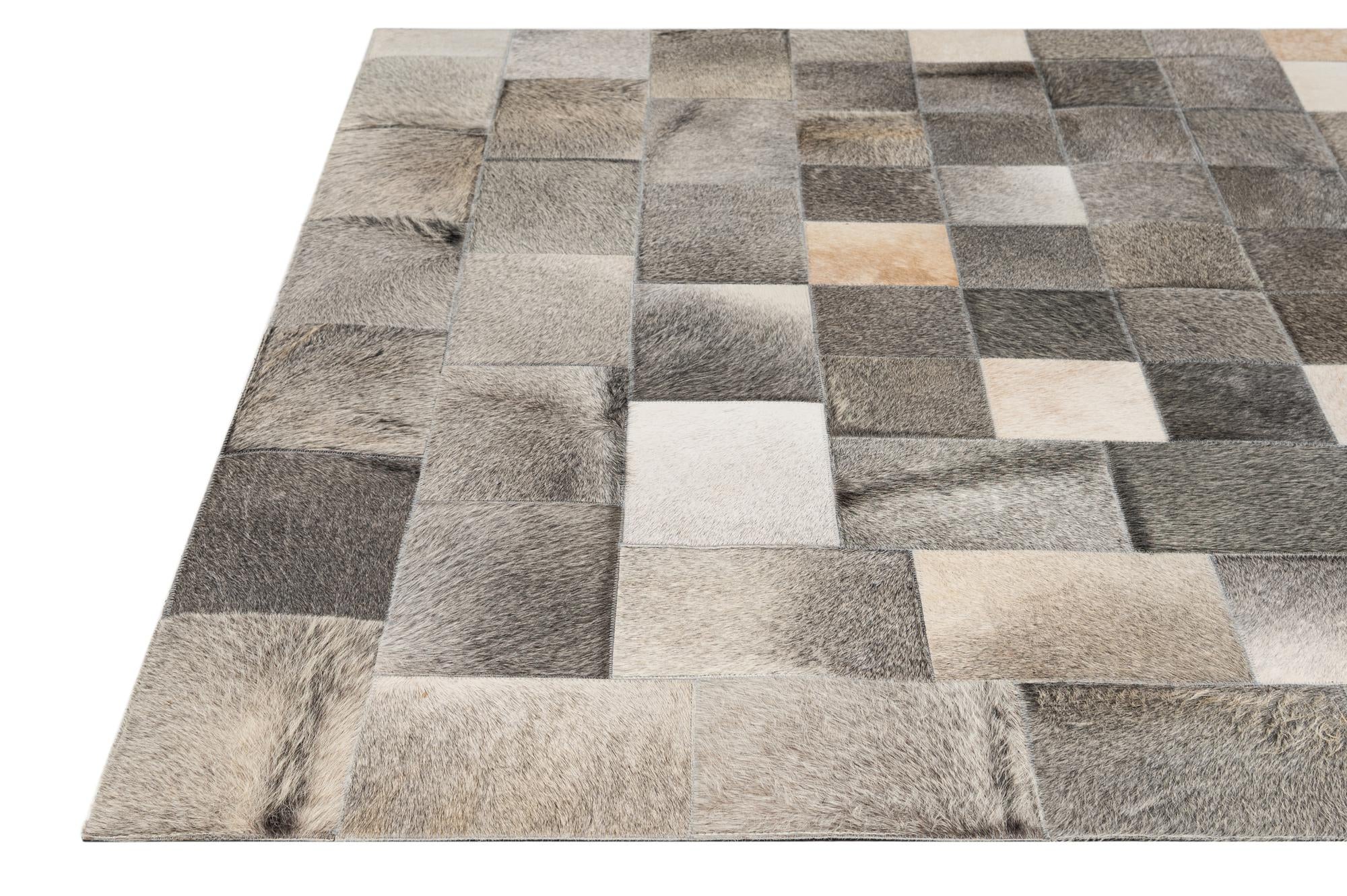 5' x 8' Cowhide - Patchwork Rug