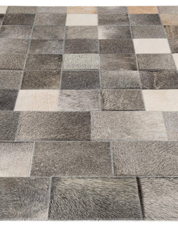 Detail image of 5' x 8' Cowhide - Patchwork Rug