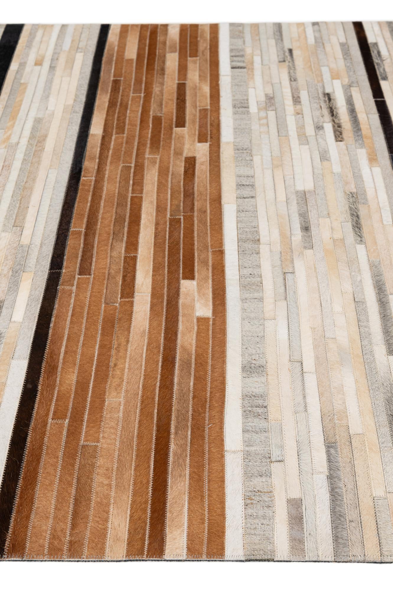 5' 1 x 8' Cowhide - Patchwork Rug