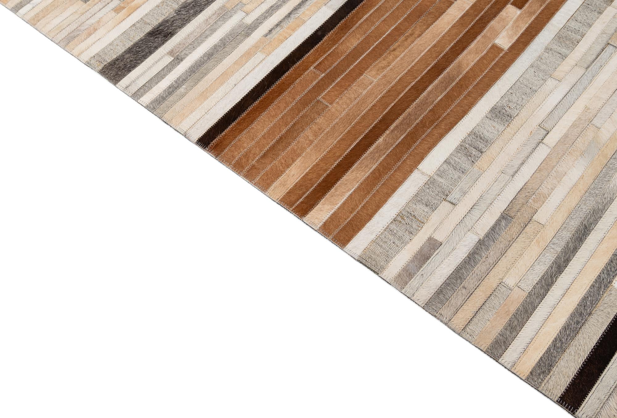 5' 1 x 8' Cowhide - Patchwork Rug