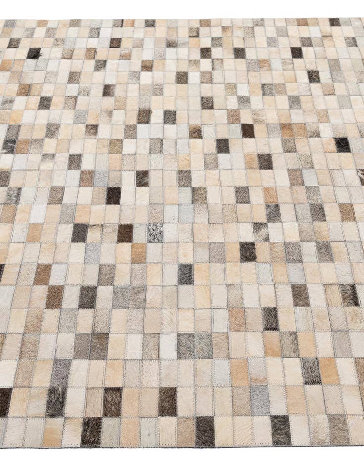 Detail image of 5' 1 x 8' 1 Cowhide - Patchwork Rug