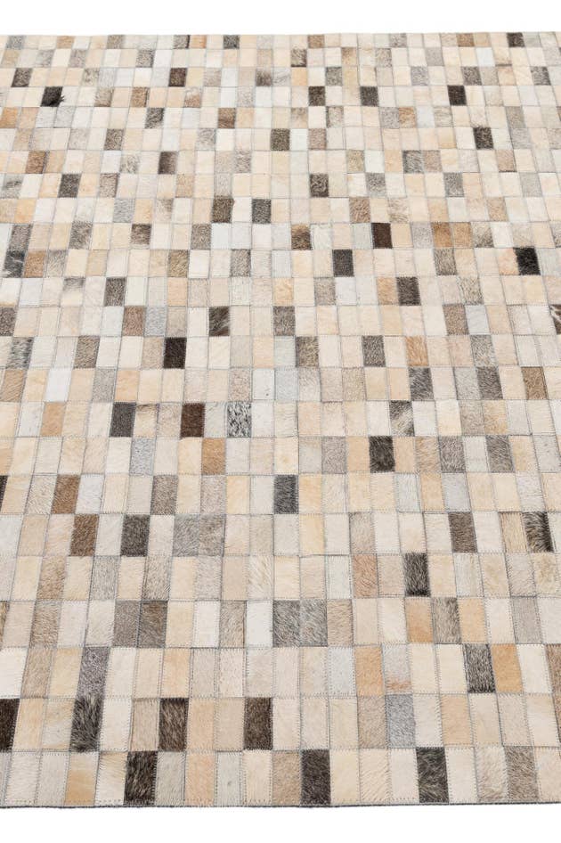 Detail image of 5' 1 x 8' 1 Cowhide - Patchwork Rug