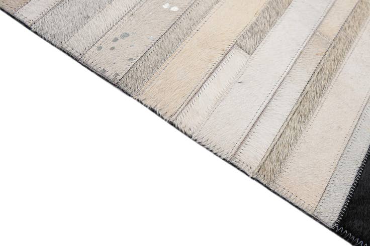 Detail image of 5' 2 x 8' 1 Cowhide - Patchwork Rug