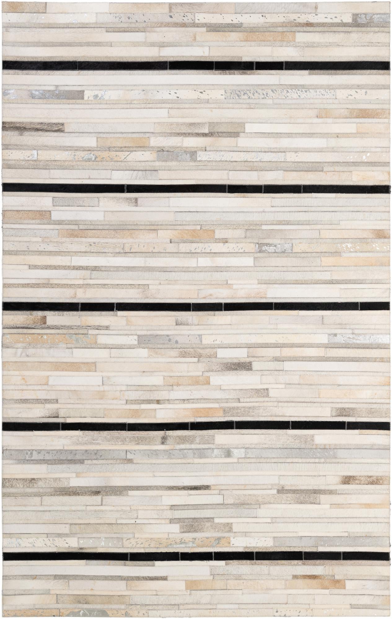 5' 2 x 8' 1 Cowhide - Patchwork Rug