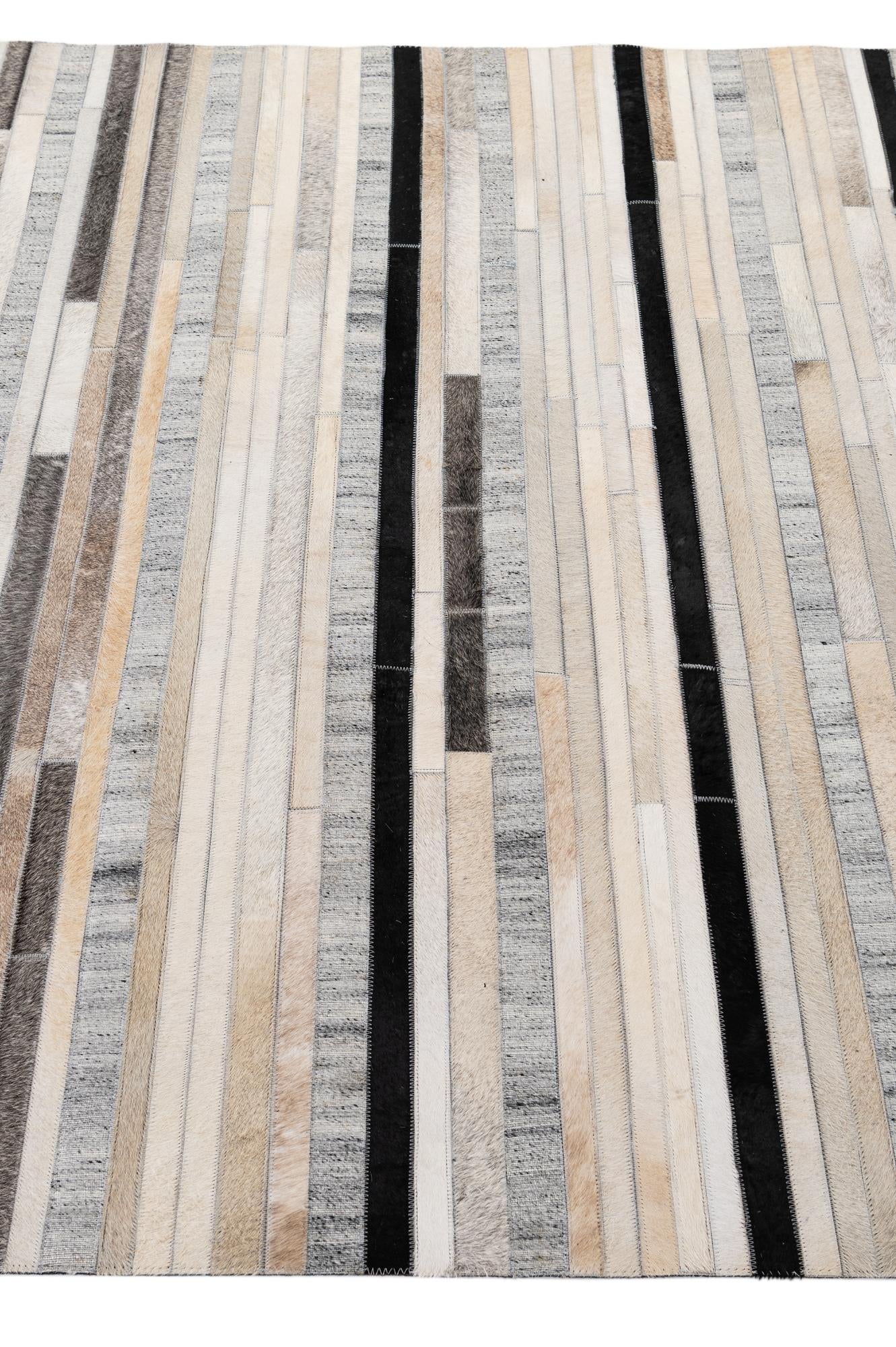5' 1 x 8' 1 Cowhide - Patchwork Rug