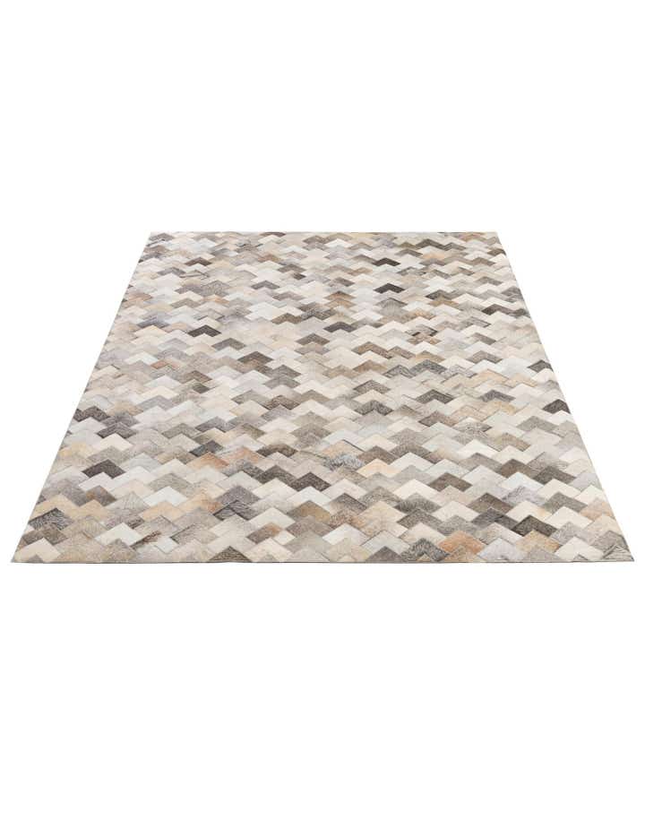 5' 7 x 7' 10 Cowhide - Patchwork Rug