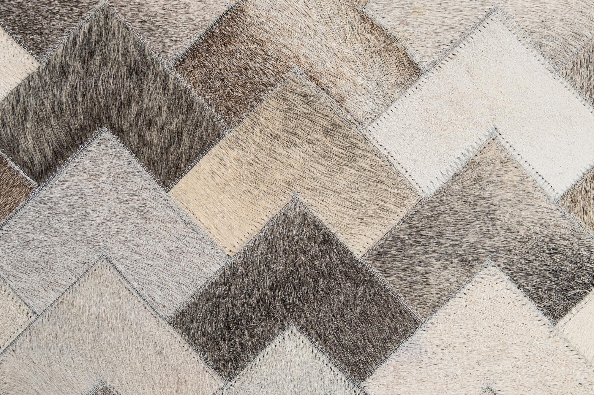 5' 7 x 7' 10 Cowhide - Patchwork Rug