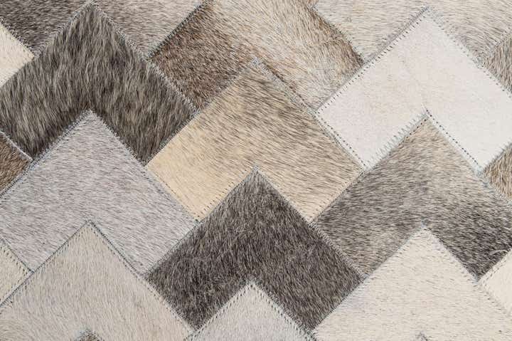 5' 7 x 7' 10 Cowhide - Patchwork Rug