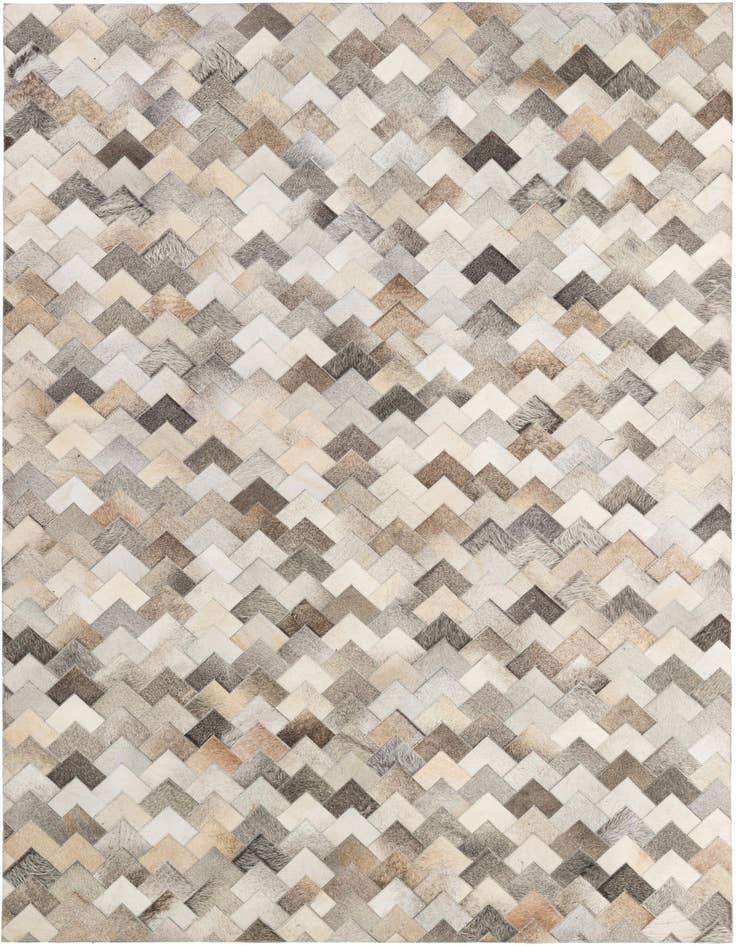 Detail image of 5' 7 x 7' 10 Cowhide - Patchwork Rug