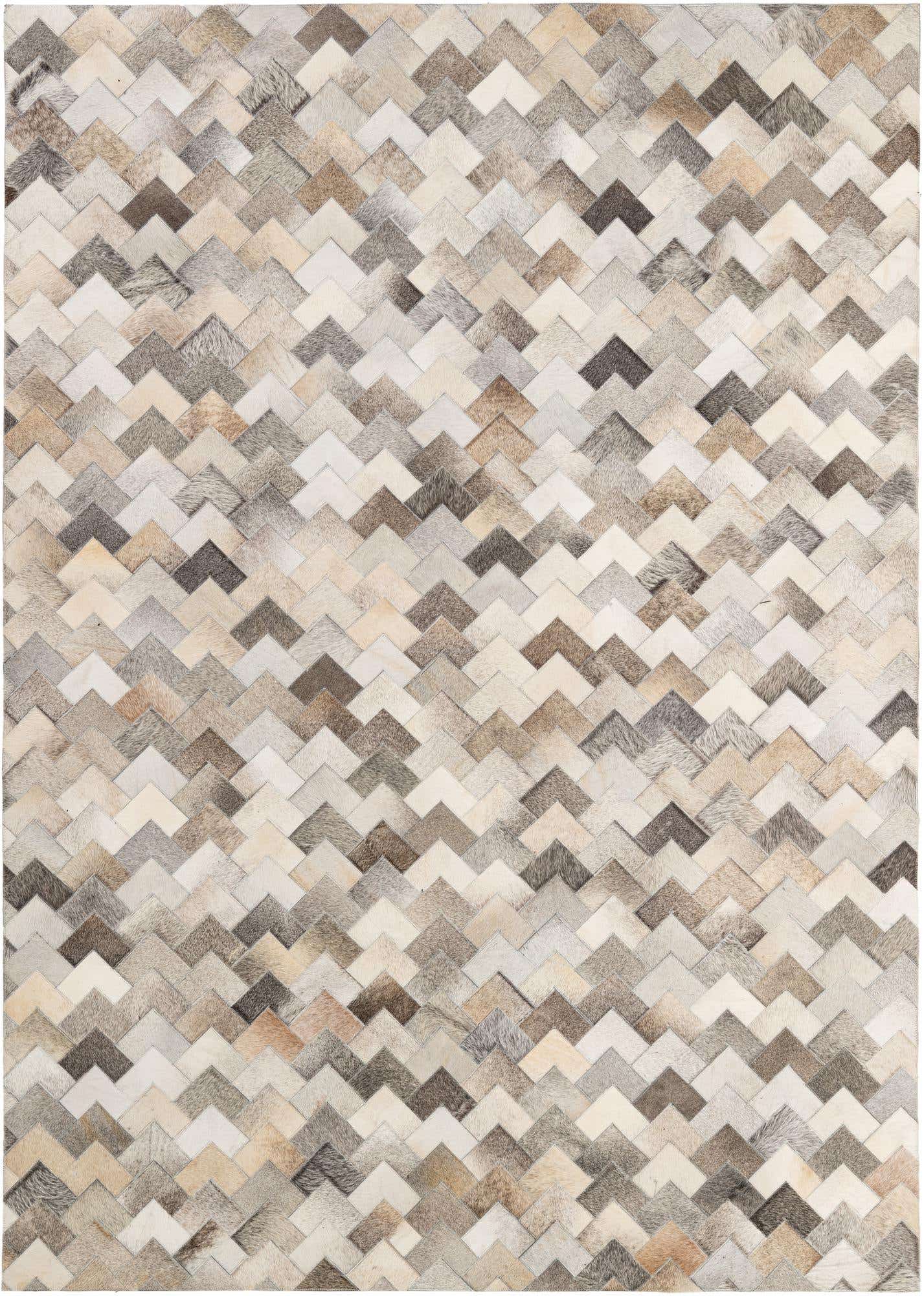 5' 7 x 7' 10 Cowhide - Patchwork Rug