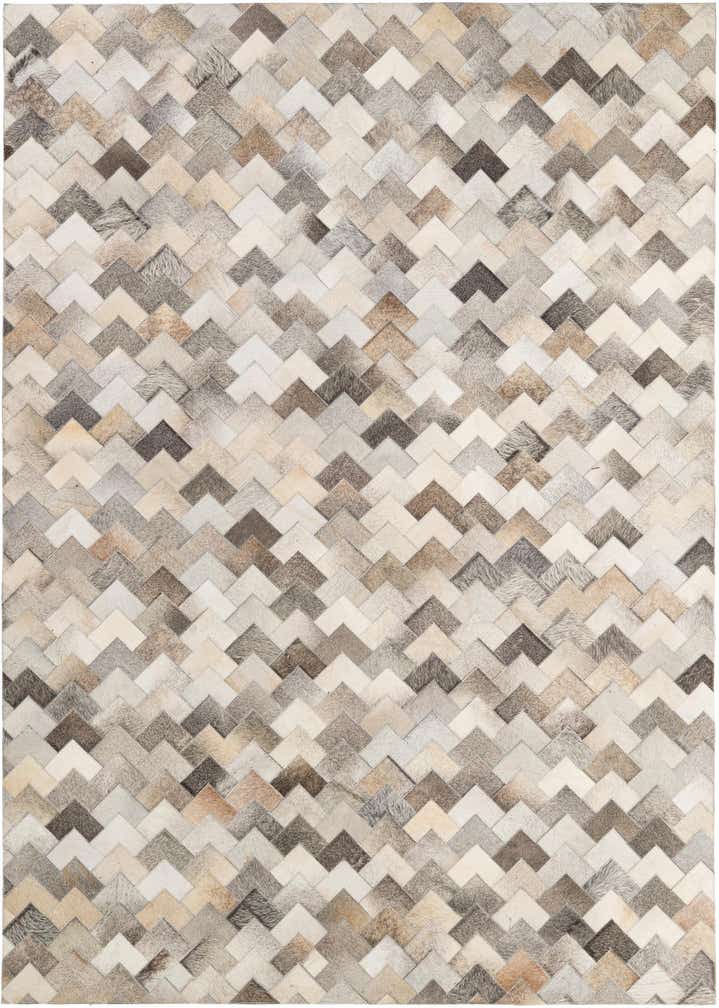 5' 7 x 7' 10 Cowhide - Patchwork Rug