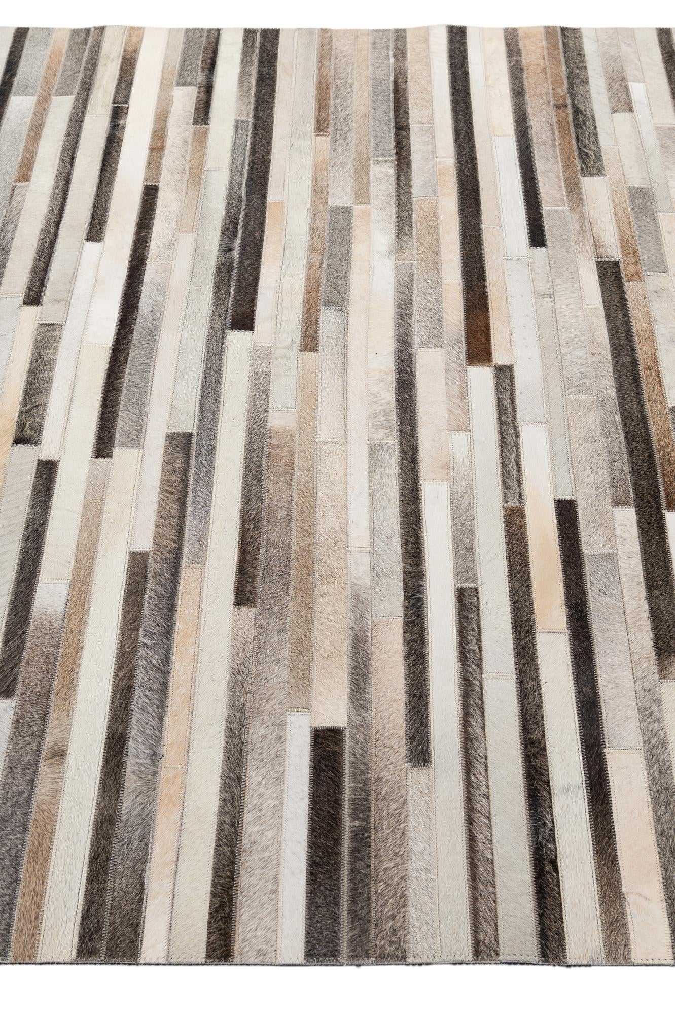 5' 2 x 8' Cowhide - Patchwork Rug