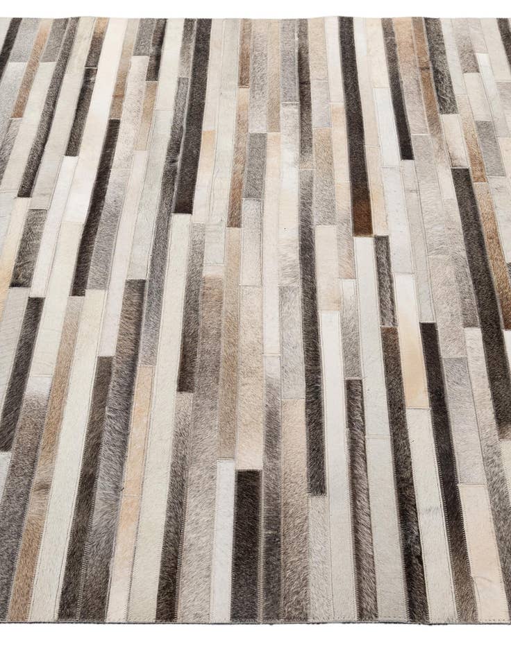 Detail image of 5' 2 x 8' Cowhide - Patchwork Rug