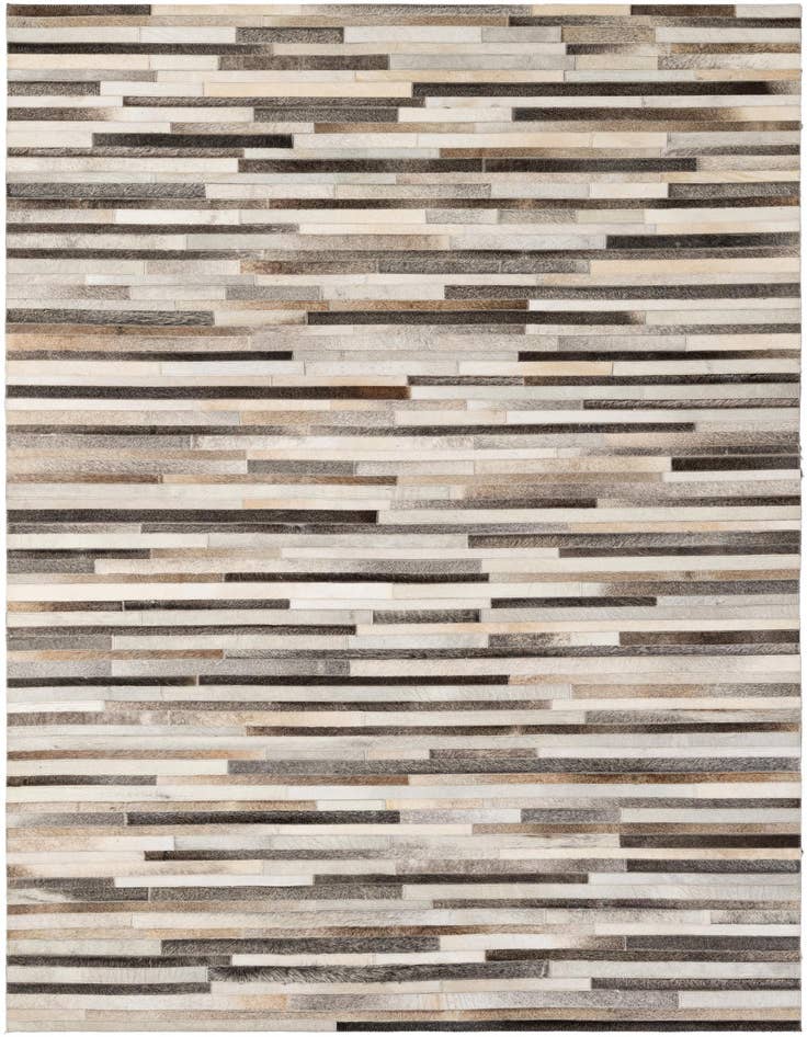 Detail image of 5' 2 x 8' Cowhide - Patchwork Rug