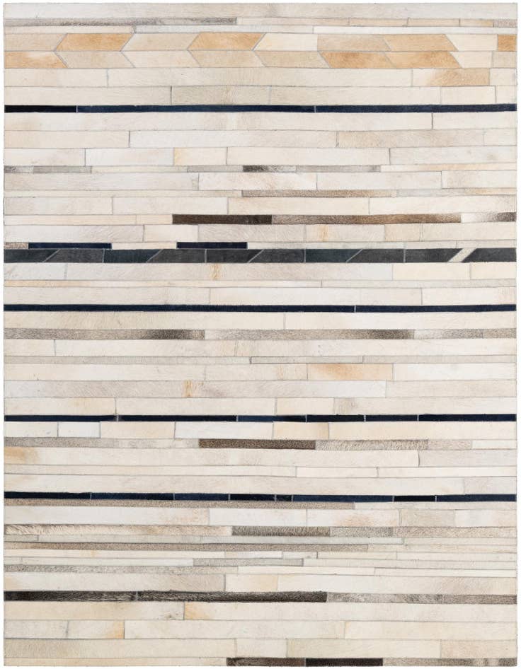 Detail image of 4' 11 x 7' 8 Cowhide - Patchwork Rug