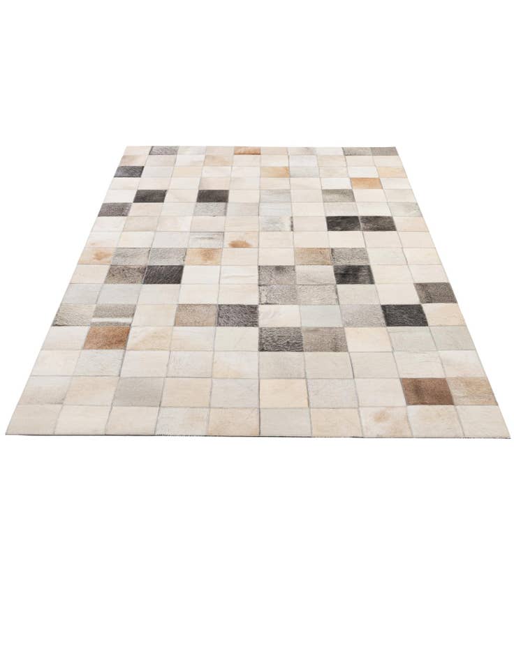 Detail image of 5' 1 x 7' 10 Cowhide - Patchwork Rug