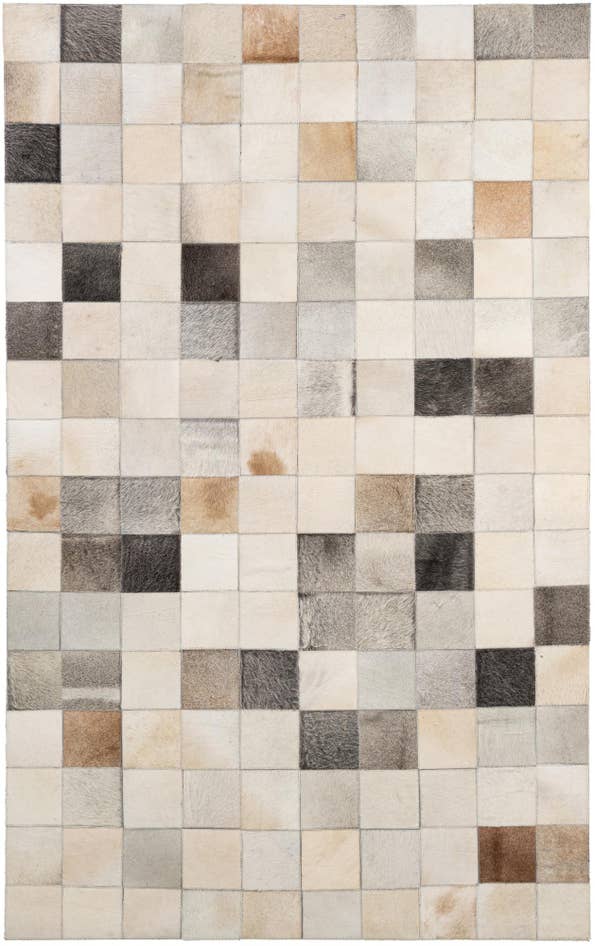 Detail image of 5' 1 x 7' 10 Cowhide - Patchwork Rug